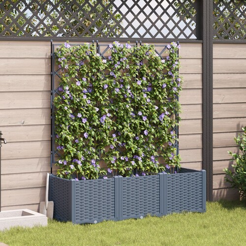 vidaXL Vrtna Sadičica s Trgovinom 3 kom Svjetlosiva 120x40x143 cm