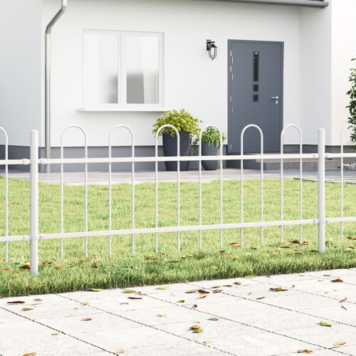vidaXL Panel za vrtne ograde Bijela Čelik 170 x 60 cm Izdržljivo