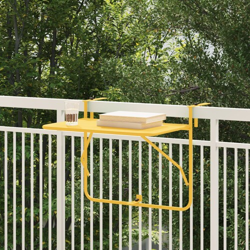 vidaXL Preklopni Stol za Balkon Senf 60x40 cm Čelik