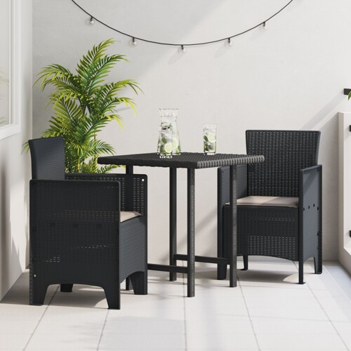vidaXL Vrtna stolica Set od 2 Antracit, Taupe Plastika Standardna