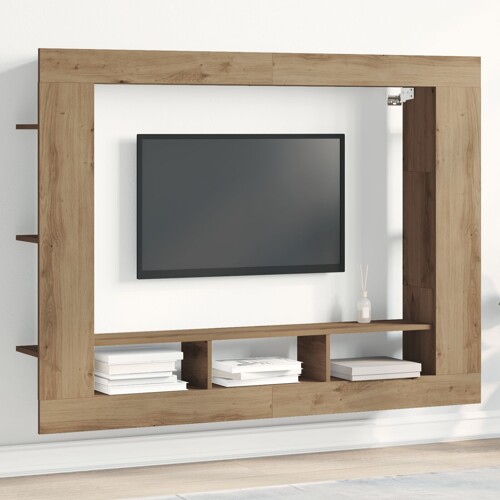 vidaXL TV ormarić montiran na zid od hrasta 152x22x113 cm