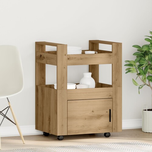 vidaXL Kuhinjski kolica Artisan Oak 60x45x80 cm Konstruirano drvo