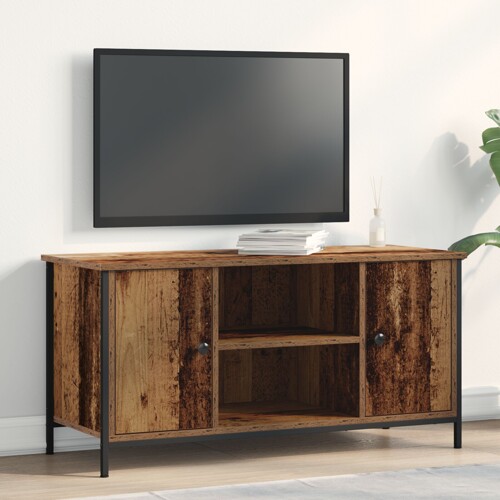 vidaXL TV Kablinet Stari Učin b100x40x50 cm Inženjersko drvo i čelik