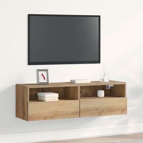 vidaXL TV zidni ormar umivaonik od hrasta 100x30x30 cm od konstruiranog drva