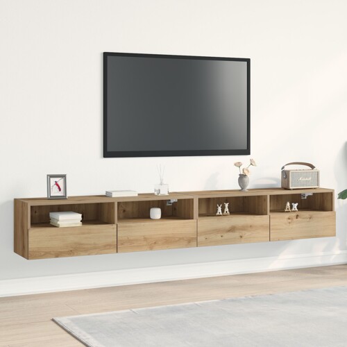 vidaXL TV zidni ormarići 2 kom Artisan hrast 100x30x30 cm konstruirano drvo