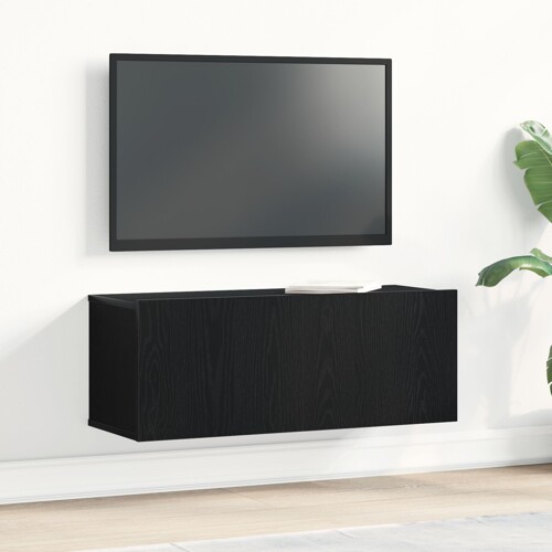 vidaXL Crni Hrast TV Stalak 80x30x30 cm Izrađen od Igračkog Drva