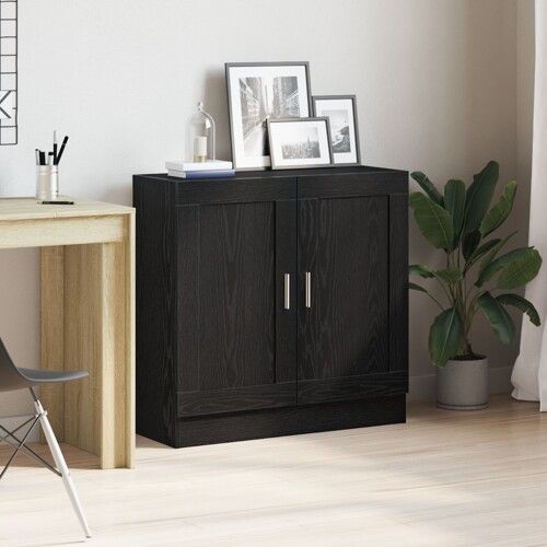 vidaXL Knjižni ormar Crni hrast 82,5x30,5x80 cm Odabrano drvo