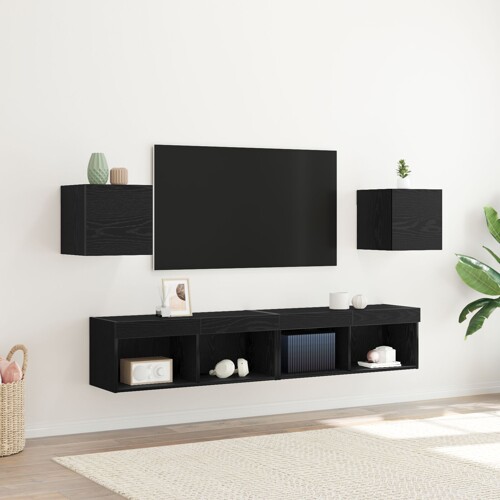 vidaXL Zidni TV ormari 2 kom Crni hrast 30,5x30x30 cm