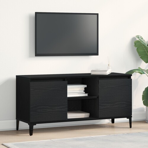 vidaXL TV Kabl Crni Hrast 102x35x50 cm Izrađeno od drvenih materijala