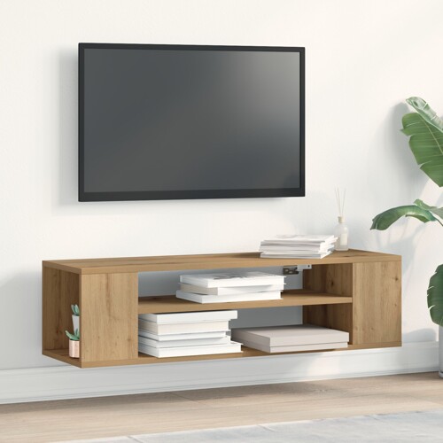 vidaXL Zidni TV kabinet od umjetnog drva u Artisan hrast boji 100x30x26,5 cm