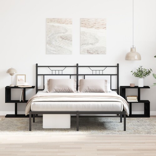 vidaXL Noćni ormarić 2 kom Crna hrasta 50x30x51,5 cm inženjerska drva