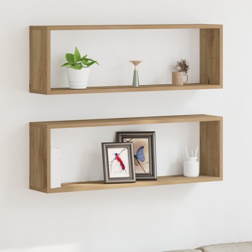 vidaXL Police 2 kom Artisan Hrast 80x15x26 cm Konstruirano drvo