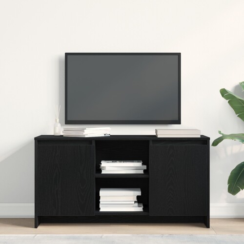 vidaXL TV kabrinet crni hrast 102x37,5x52,5 cm konstruirano drvo
