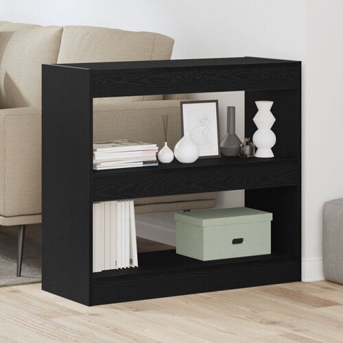 vidaXL Crna Drvena Knjiga Ormar - 80x30x72 cm