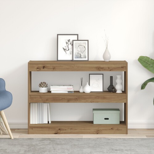 vidaXL Regal/Dijelilac prostora - Umjetni hrast - 100x30x72 cm - Izrađeno od...
