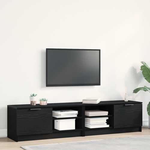 vidaXL TV ormarić 2 kom Crni Hrast 80x35x36,5 cm Konstruirano drvo
