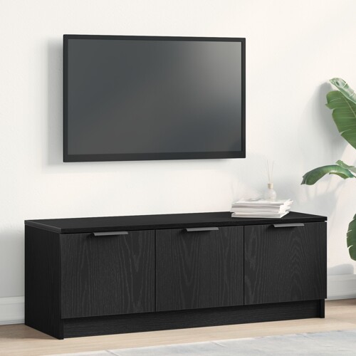vidaXL TV Ormar Crna Hrast 102x35x36,5 cm Konstruirano drvo