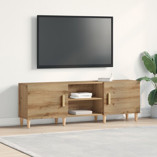 vidaXL Stalak za TV u Artisan hrastu - 150x30x50 cm - Izrađen od projektiran...