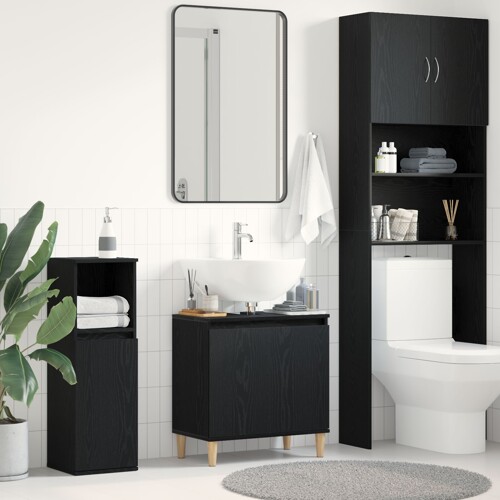 vidaXL Skladišni ormarić Crni hrast 58x33x60 cm Konstruirano drvo