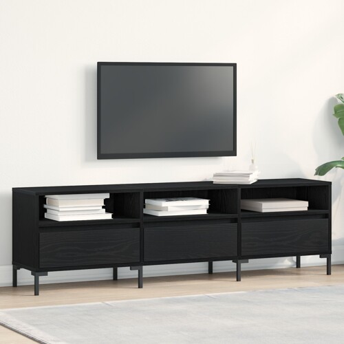 vidaXL TV ormarić Crni Hrast 150x30x44,5 cm Konstruirano drvo