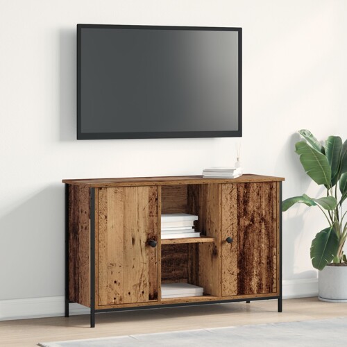 vidaXL TV ormar Artisan Oak 101x35x65 cm Drvo i čelik