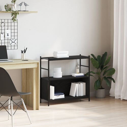 vidaXL Knjižni ormar Crna hrast 80x30x78,5 cm Tehničko drvo