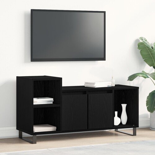 vidaXL TV ormarić Crni Hrast 100x35x55 cm Konstruirano drvo