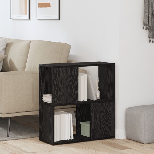 vidaXL Polica za knjige - Crni hrast 60x24x63 cm od konstruiranog drva