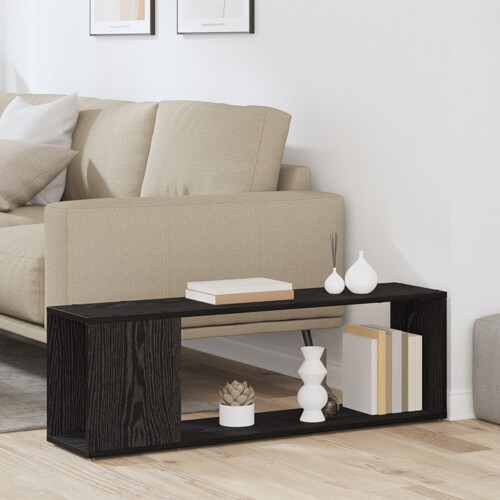 vidaXL Regal za knjige Crni hrast 100x24x32 cm Konstruirano drvo