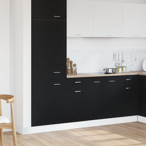 vidaXL Donji ormar za ladice - Crni hrast, 40x46x81.5 cm, Izrađeno od konstr...
