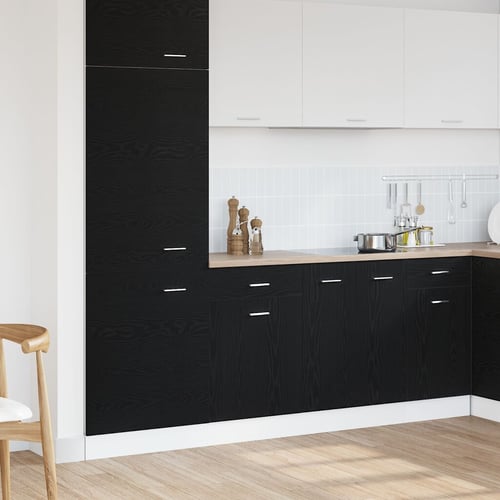 vidaXL Crni ormar s ladicama - 50x46x81.5 cm