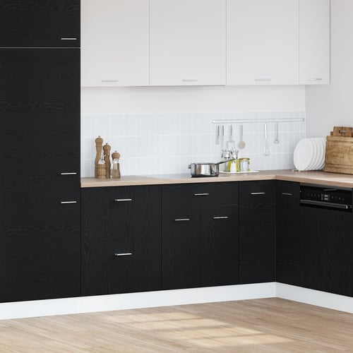 vidaXL Crni hrast donji ormar s ladicama - 60x46x81.5 cm od konstruiranog drva