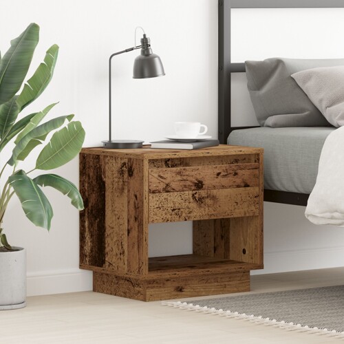 vidaXL Noćni ormarić Stari drvo 45x34x44 cm Enginerirano drvo