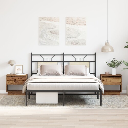 vidaXL Noćni ormarić 2 kom Old Wood 45x34x45 cm Prozvedeno drvo