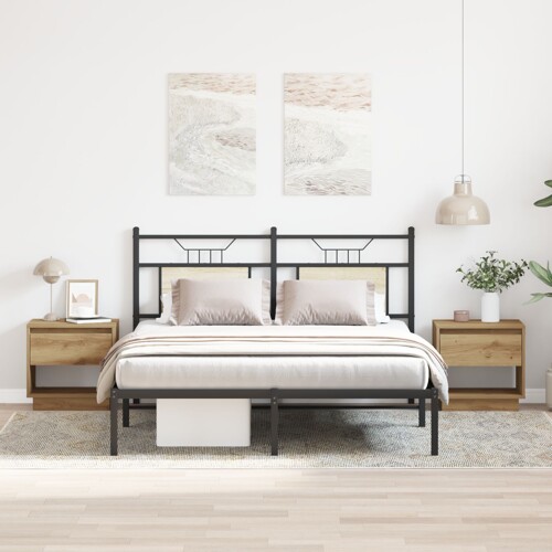 vidaXL Noćni ormarić 2 kom Artisan hrast 45x34x47 cm inženjerski drvo