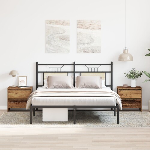 vidaXL Noćni ormarić 2 kom Old Wood 45x34x44,5 cm Konstruirano drvo