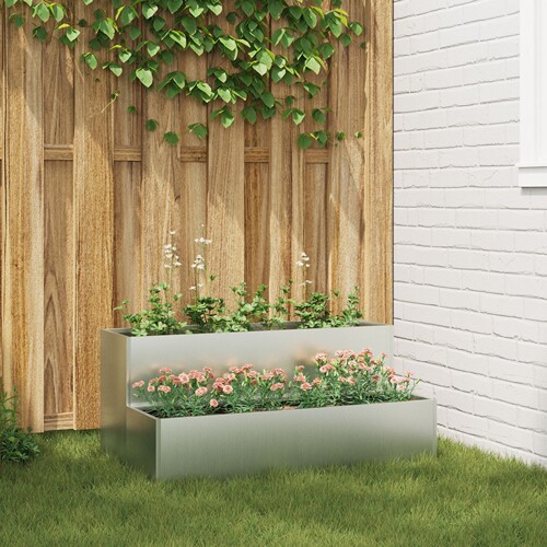 vidaXL Vrtna posuda 2-slojna 100x60x45 cm od galvaniziranog čelika