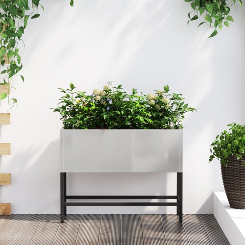 vidaXL Podignuti vrtni gredica 60x26x45 cm Nehrđajući čelik