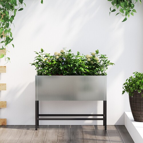 vidaXL Povišeni vrtni gredica 60x26x45 cm Galvanizirani čelik