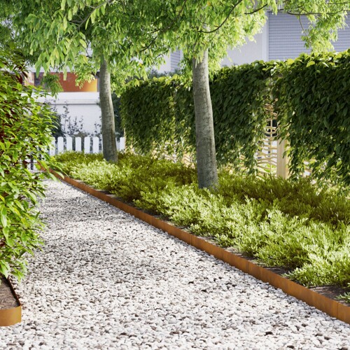 vidaXL Ograda za travnjak 20 kom 100x0,5x15 cm Čelična legura