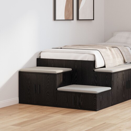vidaXL Ormar za pohranu Crni 127x41x40 cm Konstruirano drvo