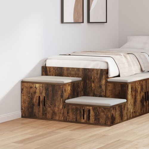 vidaXL Ormar za pohranu od dimljenog hrasta 118x41x40 cm od inženjerskog drva
