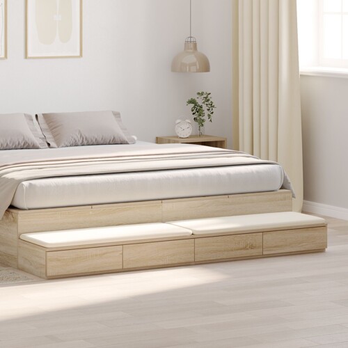 vidaXL Ladice za krevet Sonoma hrast 200x36,5x16,5 cm Igrajno drvo