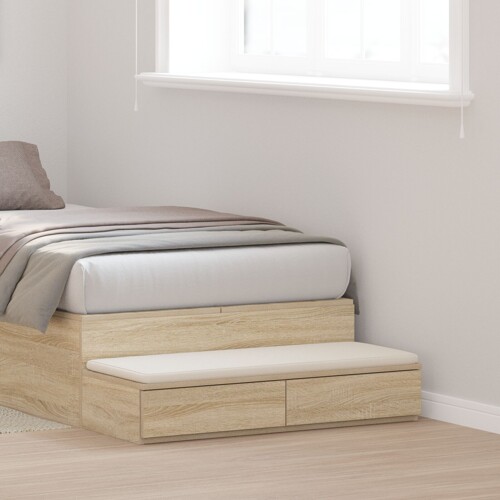 vidaXL Ladice za krevet Sonoma hrast 80x36,5x16,5 cm Konstruirano drvo