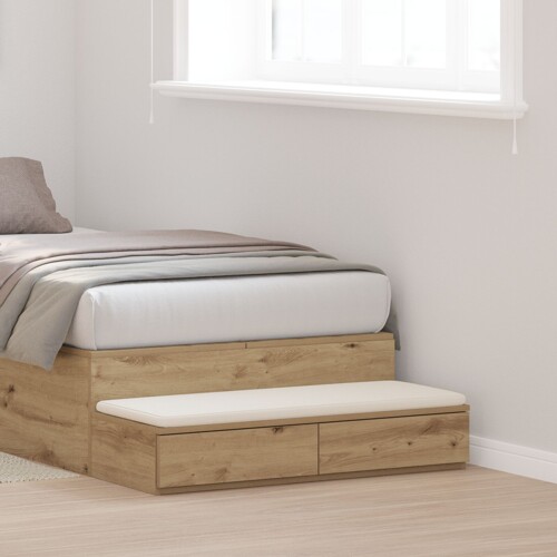vidaXL Ladice za krevet Artisan, hrast, 80x36,5x16,5 cm, od konstruiranog drva