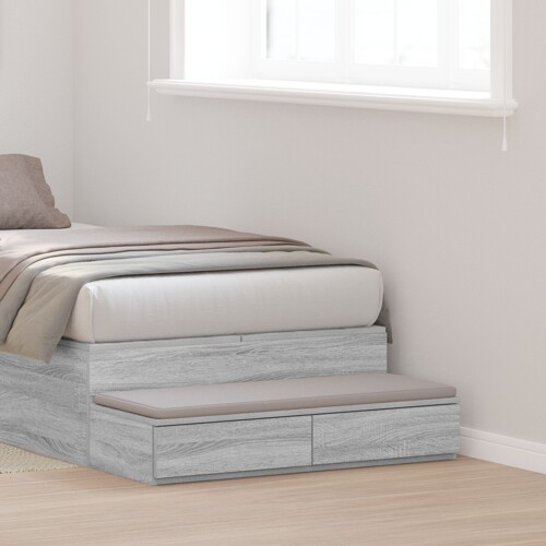vidaXL Ladice za krevet Siva Sonoma 90x36,5x16,5 cm Odlična konstrukcija