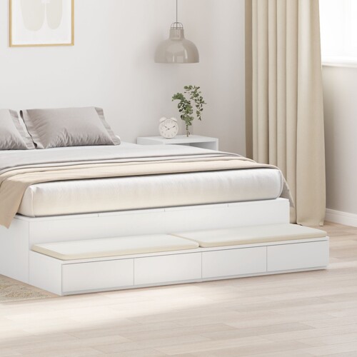 vidaXL Noćni ormarići Bijeli Konstruirano drvo 150 x 36.5 x 16.5 cm