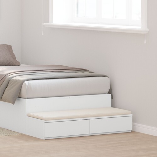 vidaXL Bijele ladice za krevet 75x36,5x16,5 cm od iverice