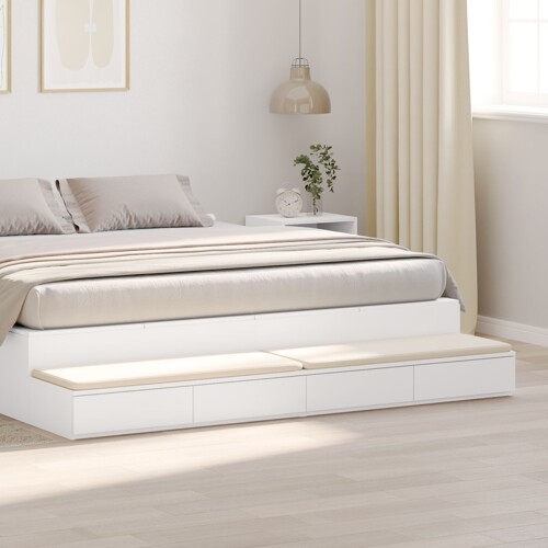 vidaXL Ladice za krevet bijele boje 180x36,5x16,5 cm od konstruiranog drva