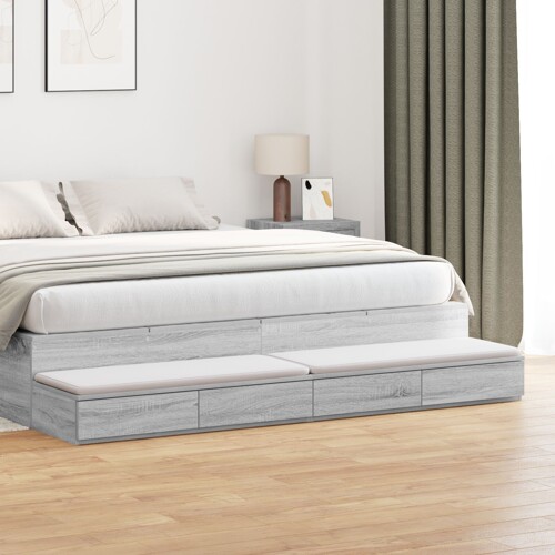 vidaXL siva Sonoma ladica za krevet 180x36,5x16,5 cm od konstruiranog drveta